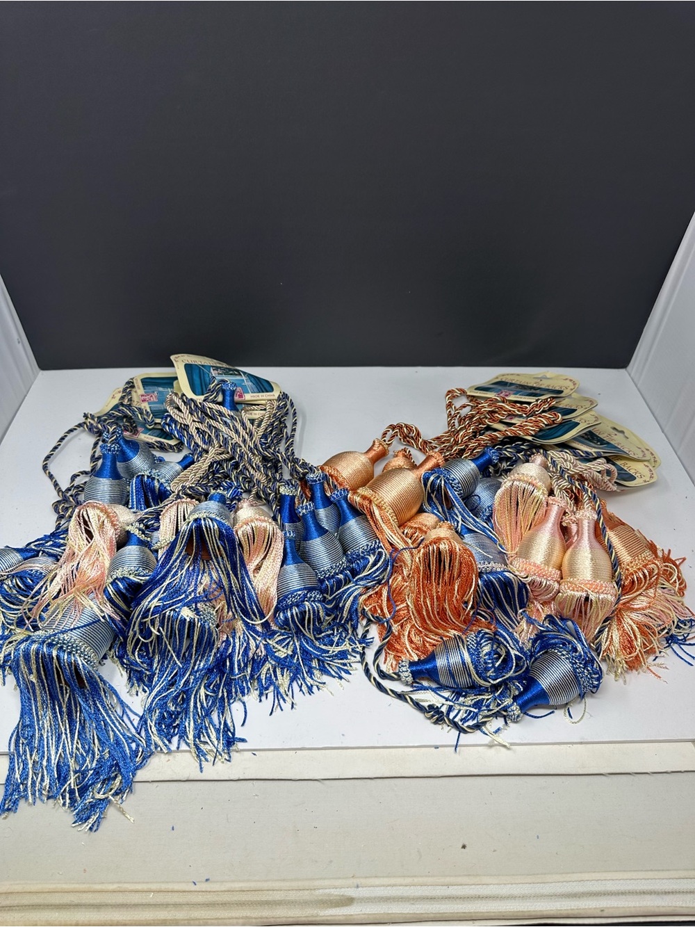 NEW Lot of 12 Ribbon Tassel Tie Back Sets Curtain Drapery Trim X0